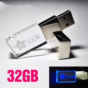 Home Fashion Square Glass Crystal U Disk